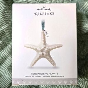 2017 Remembering Always  Hallmark Keepsake White Starfish Ornament NIB